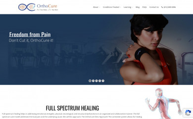 orthocureclinic.com screenshot