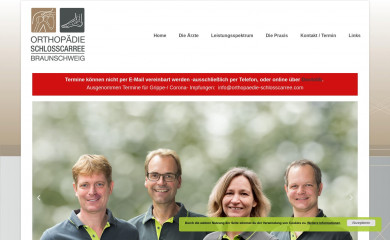orthopaedie-schlosscarree.com screenshot