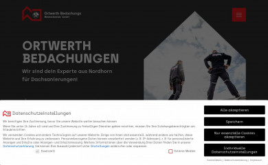 ortwerth-bedachungen.de screenshot