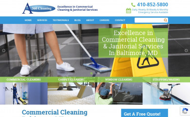 a360cleaning.com screenshot