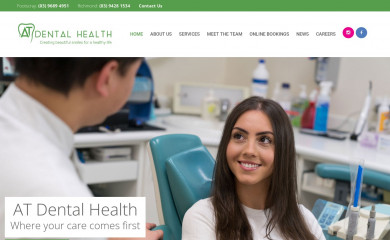 atdentalhealth.com.au screenshot