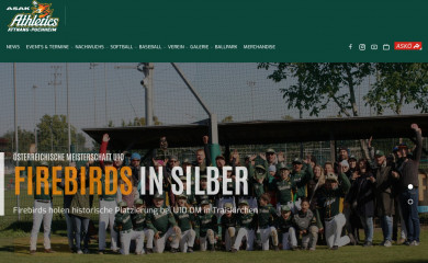 athleticsbaseball.at screenshot