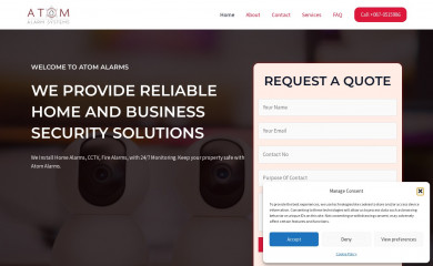 atomalarms.ie screenshot