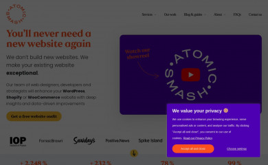http://www.atomicsmash.co.uk screenshot
