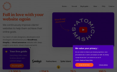 https://www.atomicsmash.co.uk screenshot