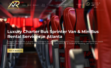atlantaluxurybusrental.com screenshot