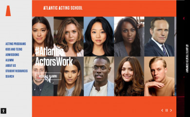 atlanticactingschool.org screenshot