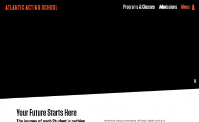 atlanticactingschool.org screenshot