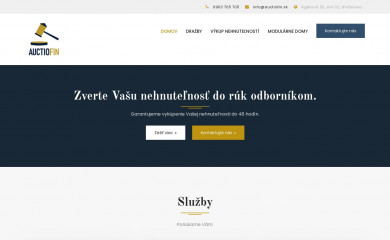 auctiofin.sk screenshot