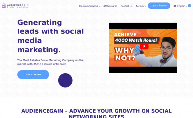 audiencegain.net screenshot
