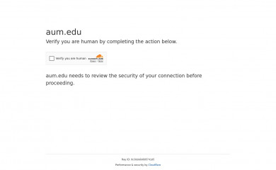 aum.edu screenshot