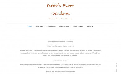 auntiessweetchocolates.com screenshot