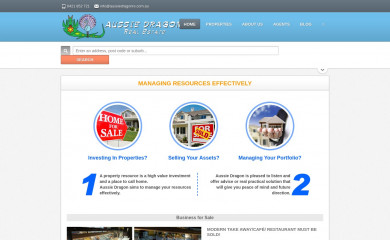 aussiedragonre.com.au screenshot