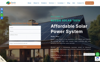 aussiesolartech.com.au screenshot