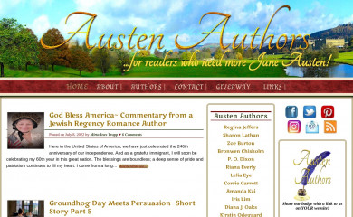 http://www.austenauthors.net screenshot