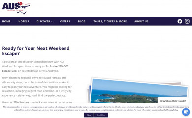ausweekendescapes.com.au screenshot