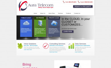 auratelecom.com screenshot