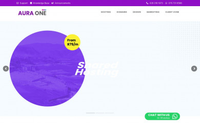 aurahost.co.za screenshot