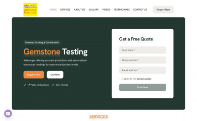 authenticgemlab.in screenshot