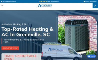 authorizedheatingandair.com screenshot