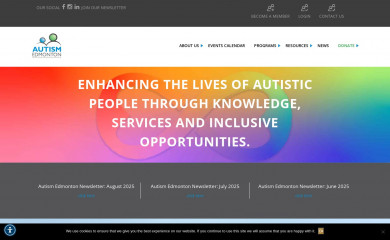 autismedmonton.org screenshot