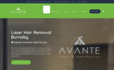 avantelaser.com screenshot