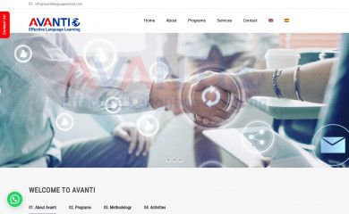 avantilanguageschool.com screenshot