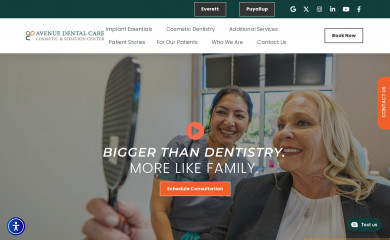 avenuedentalgroup.com screenshot