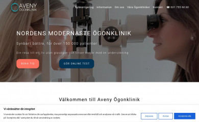avenyogonklinik.se screenshot