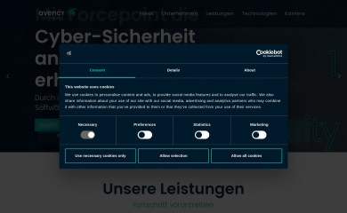https://www.avency.de screenshot