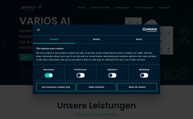 https://www.avency.de screenshot