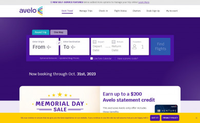 aveloair.com screenshot