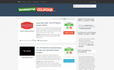 awesomecoupons.org screenshot