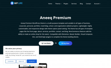https://awplife.com/wordpress-themes/aneeq-premium/ screenshot