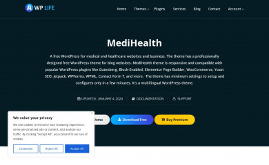 https://awplife.com/wordpress-free-theme/medihealth/ screenshot