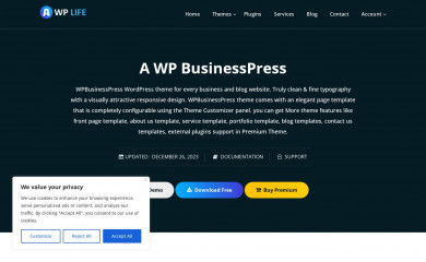 https://awplife.com/wordpress-free-theme/awpbusinesspress/ screenshot