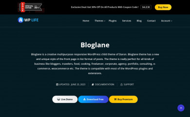 Bloglane screenshot