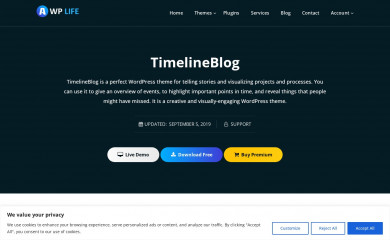 TimelineBlog screenshot