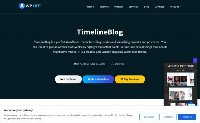 TimelineBlog screenshot