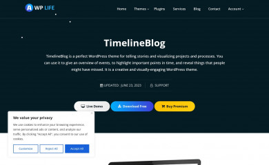 TimelineBlog screenshot