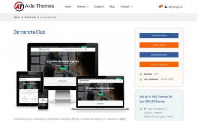 https://axlethemes.com/wordpress-themes/corporate-club/ screenshot