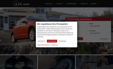 aze-gmbh.de screenshot