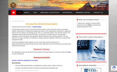 azfiredistricts.org screenshot