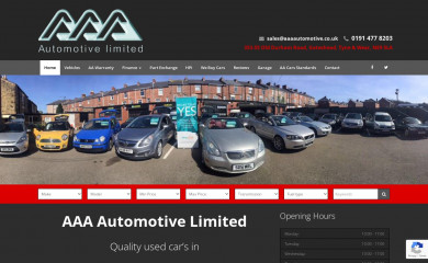 aaaautomotive.co.uk screenshot