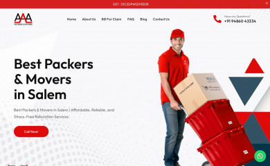 aaapackersandmovers.com screenshot