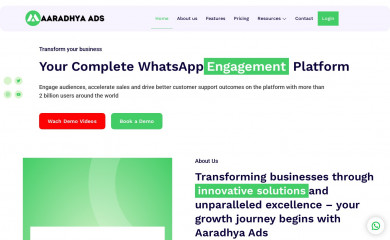 aaradhyaads.com screenshot