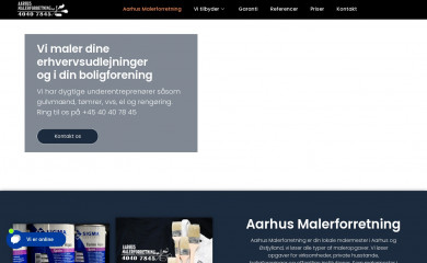 aarhusmalerforretning.dk screenshot