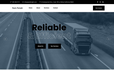 aariafreight.com screenshot