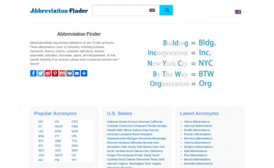 abbreviationfinder.org screenshot