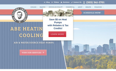 abeheatingandcooling.com screenshot